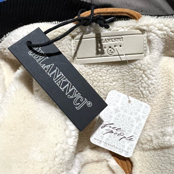 Free People Blanknyc Bomber Jacket Coat Size Large New - Picture 10 of 14